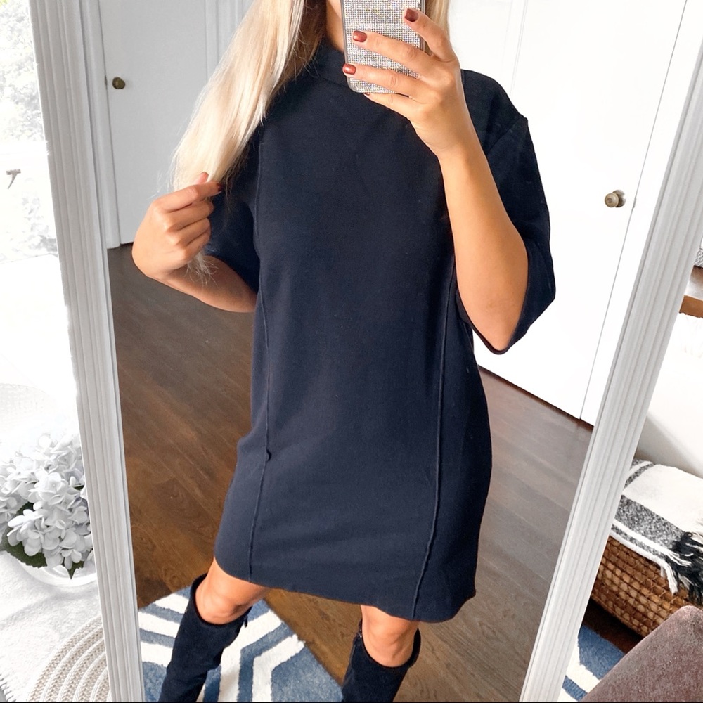 🖤 ZARA BLACK BASIC STITCHED BAGGY DRESS! - Picture 6 of 14